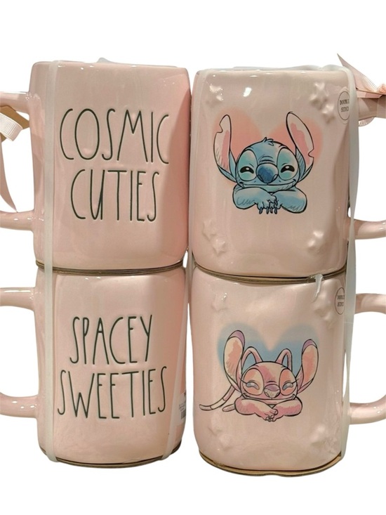Rae Dunn Other - Stitch Pink Ceramic Mug Set - 'Cosmic Cuties'